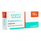 Аторвастатин-Тева, табл. п/о пленочной 10 мг №30