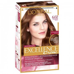 Краска для волос L'Oreal Экселланс крем улучшенная формула 192 мл 6.02 Легендарный каштан
