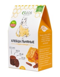 Хлебцы льняные с медом и корицей 100 г