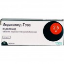 Индапамид-Тева, табл. п/о пленочной 2.5 мг №30