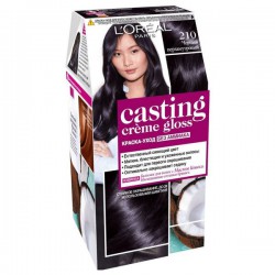 Краска для волос L'Oreal Кастинг крем глосс 160 мл 210 Черный перламутровый