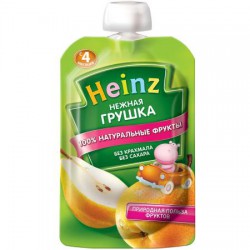 Пюре, Heinz (Хайнц) 100 г нежная грушка без сахара с 4 мес дой-пак