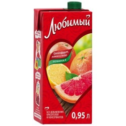 Напиток сокосодержащий Любимый сад грейпфрут лимон и лайм нектар 1.93 л