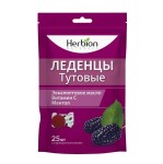 Леденцы без сахара, Herbion (Хербион) 2.5 г №25 с маслом эвкалипта и витамином С тутовые