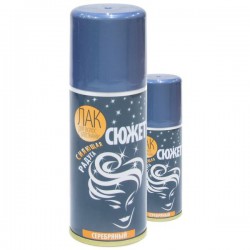 Лак для волос Сюжет серебро с блестками 100 мл