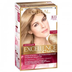 Краска для волос L'Oreal Экселланс крем улучшенная формула 192 мл 8.13 Светлорусый бежевый