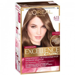 Краска для волос L'Oreal Экселланс крем 172 мл Т6.13 Темно-русый бежевый